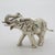 Italian Vintage Italian Handmade Genuine Silver Elephant Large Figurine Miniature For Sale - Image 3 of 9