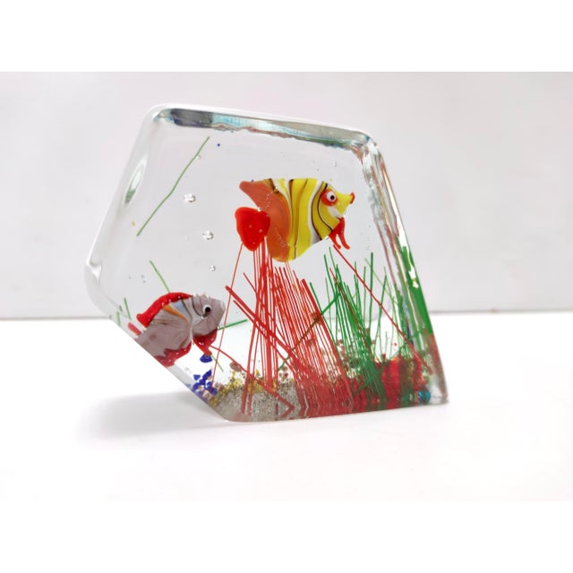 Murano Glass Aquarium Paperweight by Gino Cenedese, 1970s For Sale - Image 4 of 10