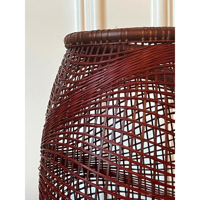 Japanese Bamboo Basket Ikebana by Abe Motoshi For Sale - Image 12 of 17