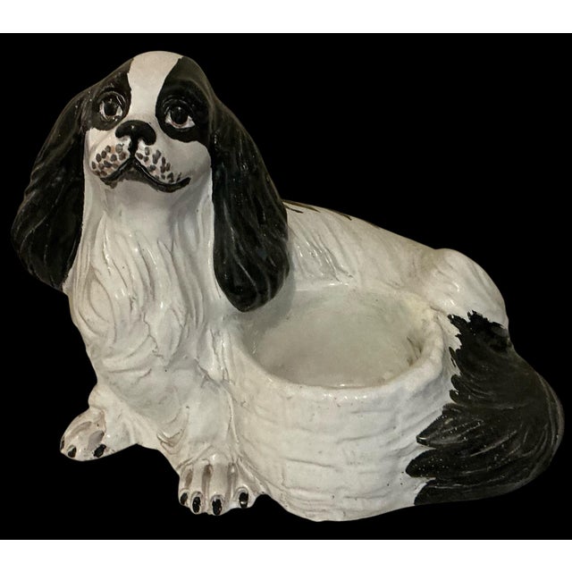 1960s Hollywood Regency Italian Terracotta Spaniel Dog Planter Bowl For Sale In Atlanta - Image 6 of 8