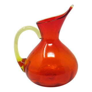 Rainbow Tangerine "The Admiral” #797 Panel Optic Pitcher For Sale