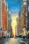 Chrysler Building 42nd Street New York City at Sunset With Golden Yellow Sky by Contemporary British Artist For Sale - Image 6 of 12