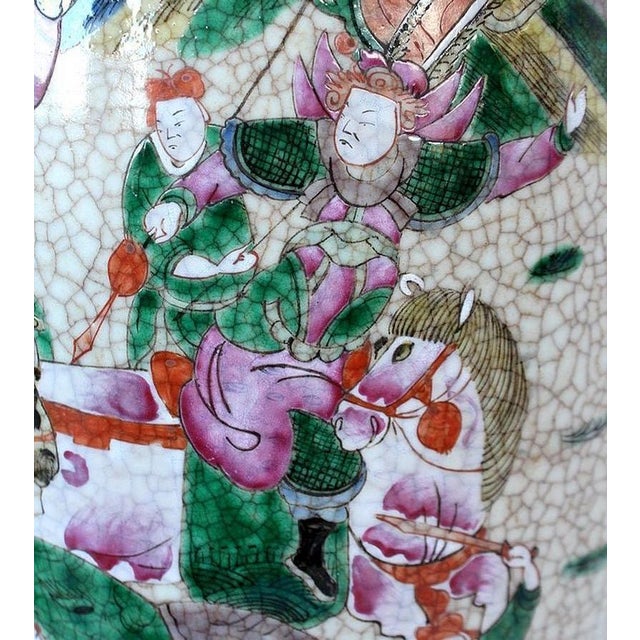 Large Canton Crackled Porcelain Baluster Vase, China, 19th Century For Sale - Image 13 of 18