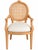 French Country Vintage French Faux Bois and Cane Dining Chairs and Glass Table (6 Chairs & 2 Chairs With Arms) For Sale - Image 3 of 3