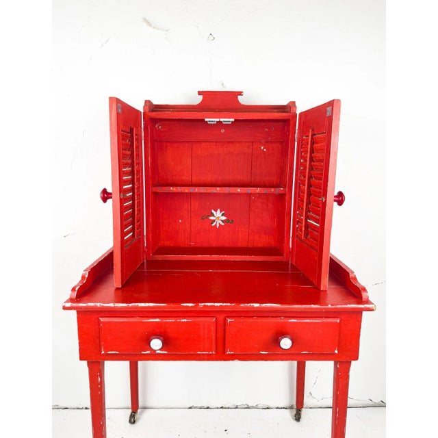 Vintage Refurbished Child's Desk Set For Sale - Image 14 of 18