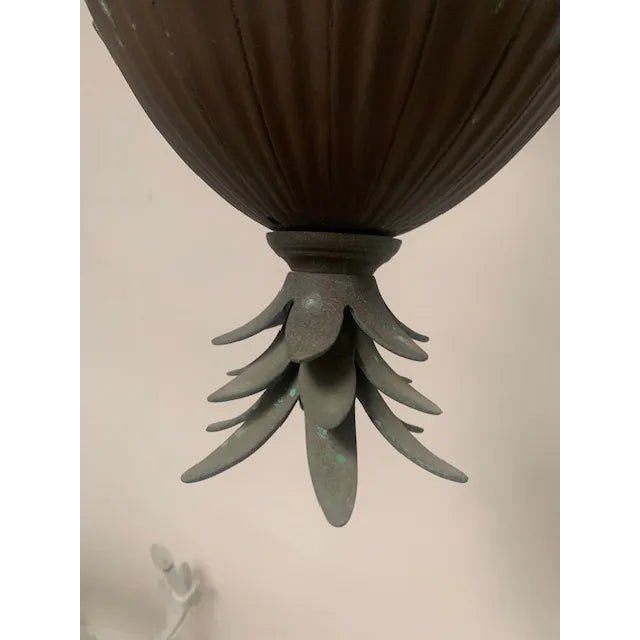 Copper 1990s Hinkley Pineapple Plantation Pendant Light For Sale - Image 8 of 10