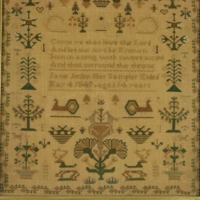 Victorian Antique Sampler, 1849, by Jane Joslin For Sale - Image 3 of 13