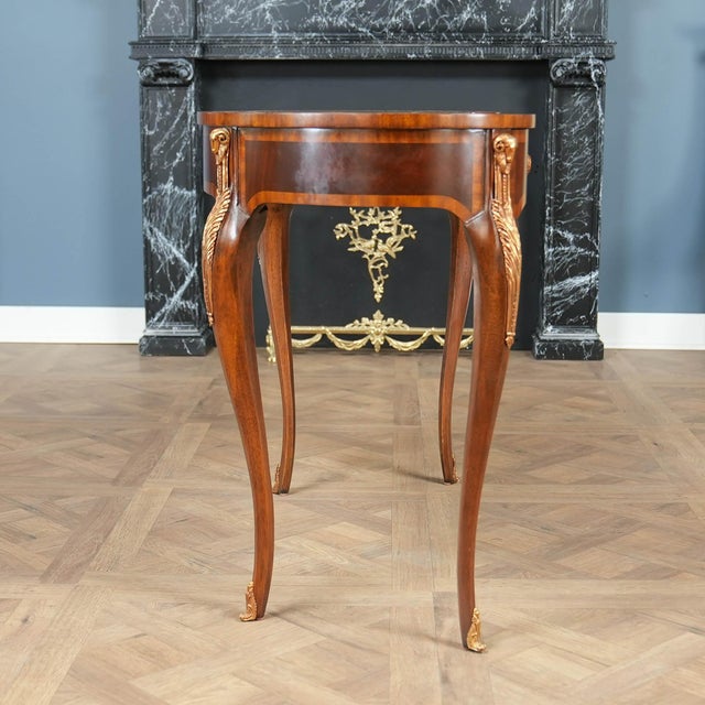 Vintage Maitland Smith Kidney Shaped Desk For Sale - Image 14 of 18