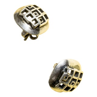 Mid-Century Silver Earrings by Liisa Vitali, 1970s, Set of 2 For Sale