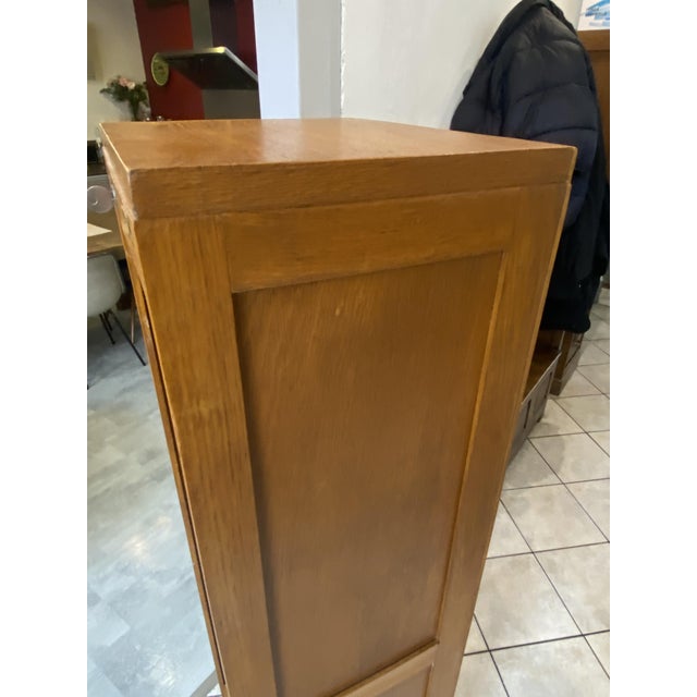 Oak Roll-Top Filing Cabinet, 1950s For Sale - Image 4 of 18