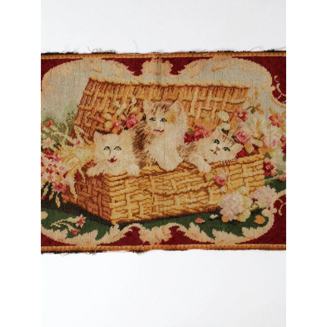 Victorian Antique Woven Tapestry Wall Hanging For Sale - Image 3 of 9