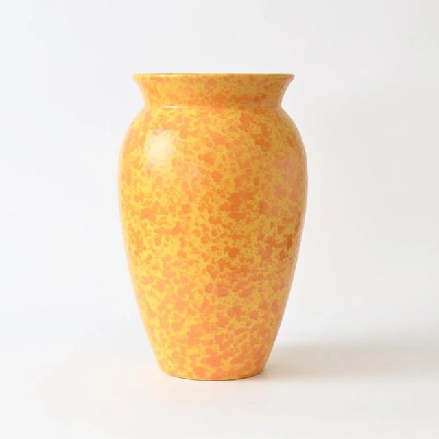 Yellow and Orange Glaze Vase from Scheurich, 1980s, in Very Good conditions. Designed 1980 to 1989 This piece has an...