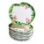 Hollywood Regency Palm Beach Grandmillenial Italian Hibiscus Mahjong Luncheon Plates S/10 For Sale - Image 3 of 6