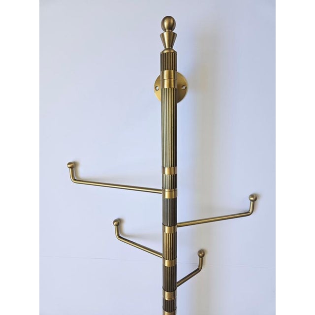 Metal Mid-Century Brass Coat Rack, Germany, 1970s For Sale - Image 7 of 14