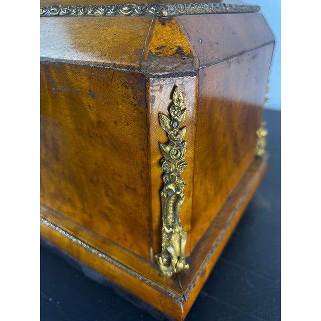 19th Century Restauration Wooden Box with Key, France, 1850s For Sale - Image 4 of 15