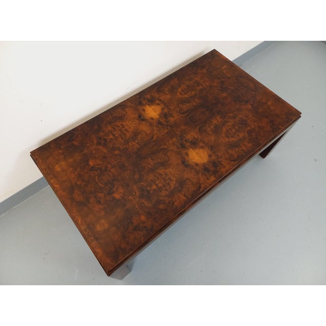 Vintage Rectangular Coffee Table in Elm and Burl, 1970s For Sale - Image 10 of 18
