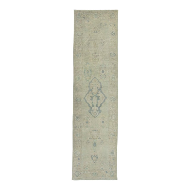 Turkish Oushak Runner Rug 2'10" x 16'3" #17821 For Sale