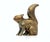 Large Vintage Brass Squirrel Figurine, Fall Woodland Animal Decor For Sale - Image 4 of 8