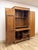 Mid 20th Century Coastal Boho Faux Bamboo Wicker Rattan Armoire Wardrobe Combo With Foldout Desk For Sale - Image 9 of 15