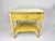 Thomasville Allegro Faux Bamboo Table or Nightstand. Classic yellow table with white laminate top. Single drawer at top...