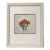 Framed Floral Poinsettia Wall Art in Ornate White Frame For Sale