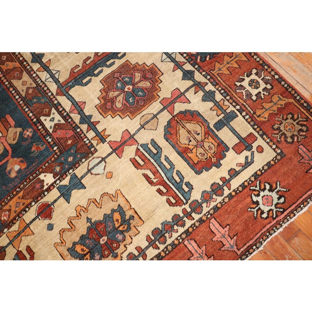 Zabihi Collection Antique Tribal Persian Bakshaish Rug - 9'9" x 15'1" For Sale - Image 4 of 12