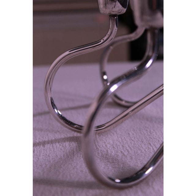 1940s C. 1940s Art Deco-StyleThree-Light Silverplate Candelabra For Sale - Image 5 of 10