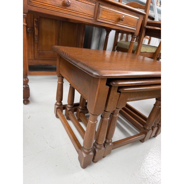 Ercol Golden Dawn Nesting Tables by Lucian Ercolani for Ercol, 1960s, Set of 3 For Sale - Image 4 of 8