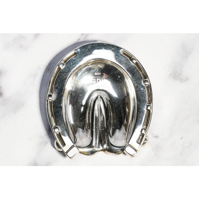 Victorian Rare Pair Sampson Mordan Antique Victorian English Sterling Silver Horse Equestrian Trinket Dish Catchall For Sale - Image 3 of 12