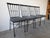 Black 1970s Vintage Black Painted Metal Outdoor Garden Dining Chairs – Set of 4 For Sale - Image 8 of 12
