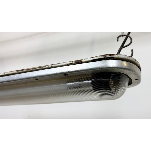 Industrial Industrial Aluminium Hanging Tube Light, 1970s For Sale - Image 3 of 18