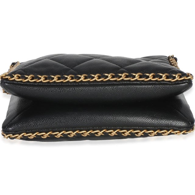 2020s Black Quilted Caviar Mini Never Ending Chain Tote For Sale - Image 5 of 9