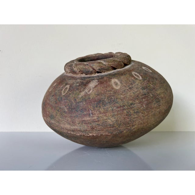 Mid-Century Modern Vintage Organic Rustic Terracotta - Clay Vessel / Vase For Sale - Image 3 of 11