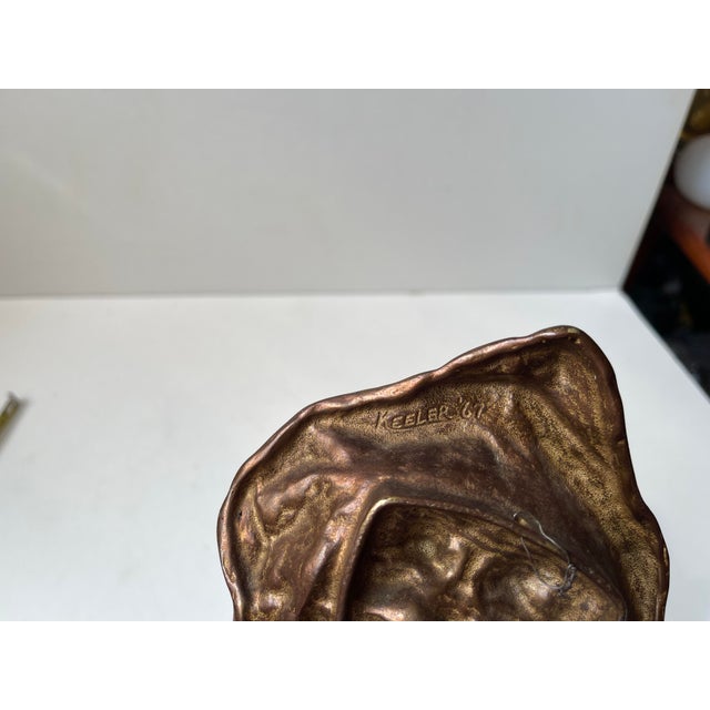 Miner Mike Keeler the Man and the Sea Ashtray in Brass, 1967 For Sale - Image 6 of 10