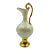Mid 20th Century Hollywood Regency Iridescent Vase With 22kt Gold Gilt Handle & Accents For Sale
