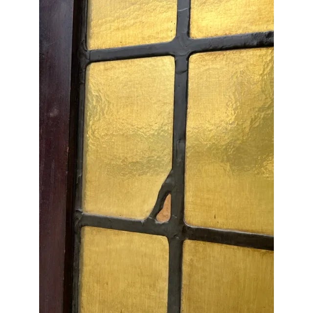 1920's Stained Glass Door With Original Hardware For Sale - Image 10 of 13