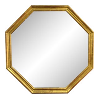 Very Fine Gilt Heydenryk Hexagon Mirror For Sale