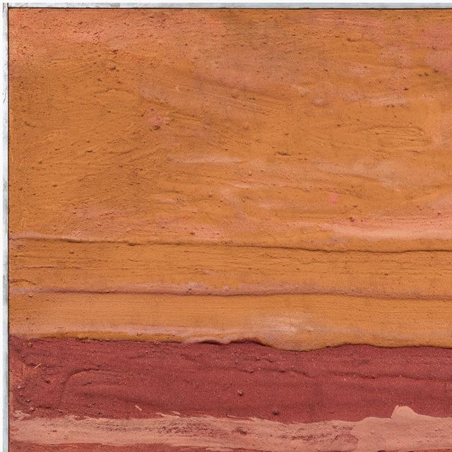 'Sun Glow' by Lundy Siegriest, Mid-Century Large Abstract in Saffron and Rust, San Francisco Bay Area For Sale - Image 4 of 10