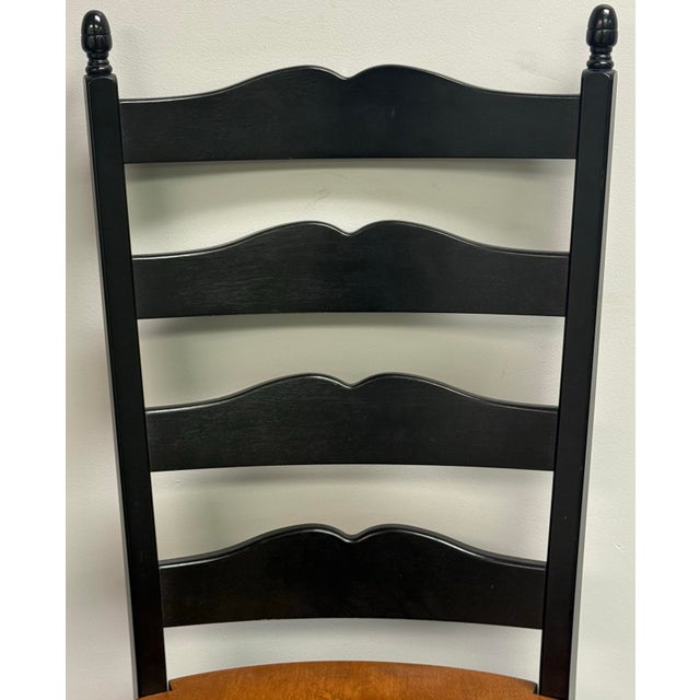 Bermex Farmhouse Painted Ladderback Chairs - Set of 4 For Sale In New York - Image 6 of 8