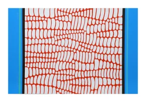 Paul Maxwell "Red and Blue Web" Serigraph