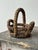 Vintage Folk Art Bottle Cap Sculptural Basket, Circa 1930s-40s. Handmade folk art basket constructed with collected tin...