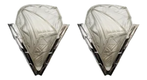 French Art Deco Wall Sconces Signed by H. Mouynet - a Pair