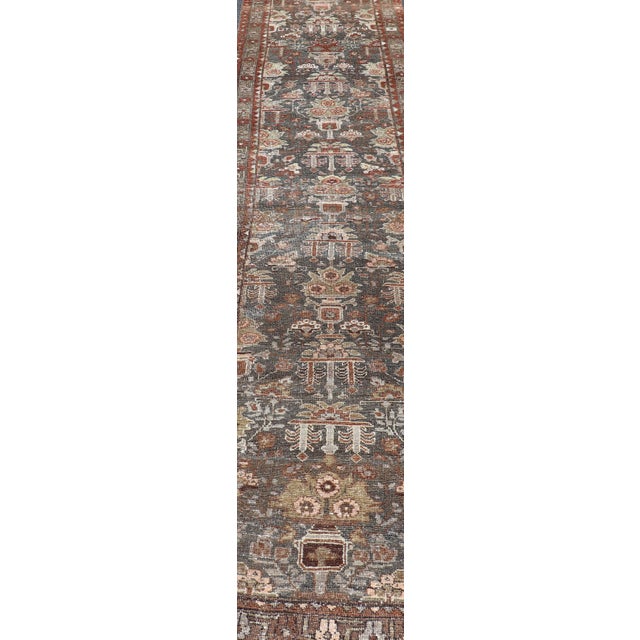 Textile Antique Persian Malayer Runner With Allover Medallion Design 2'9 X 14'3 For Sale - Image 7 of 10