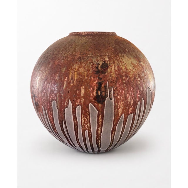 One of the largest and most unusual studio pottery vessels I’ve owned. Measuring an impressive 17.5 inches high by 16...