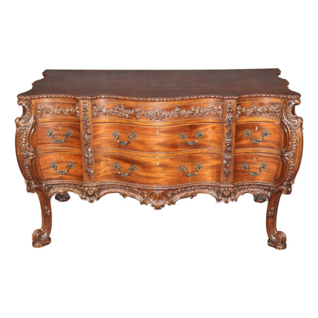 19th C English Thomas Chippendale Style Mahogany Commode Best Quality For Sale