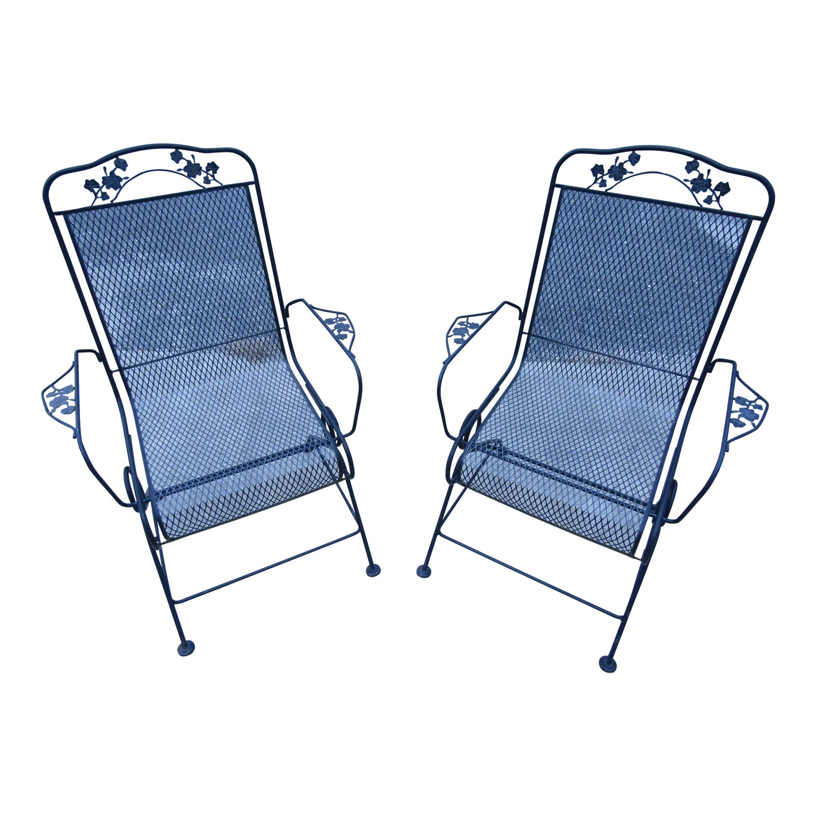 Vintage Outdoor Metal Lounge Chairs a Pair Chairish