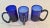 1970s Hand Blown Mexican Cobalt Mugs - Set of 3 For Sale - Image 4 of 6