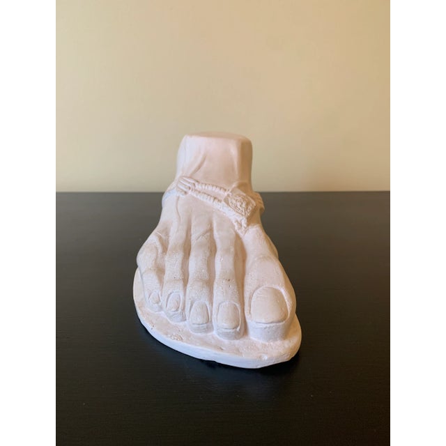 White Grand Tour Style Greek or Roman Plaster Foot Sculpture For Sale - Image 8 of 12