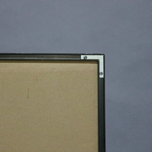 Metal Vintage Mid-Century Ceremonial Deity Mask Chinese Mixed Media Print For Sale - Image 7 of 8