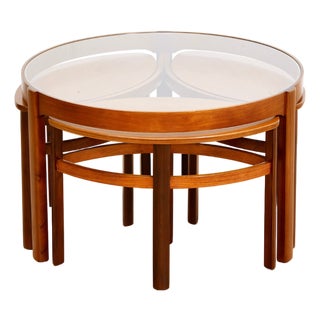 1960s Mid Century Trinity Nesting Table by Nathan Furniture - Set of 4 For Sale